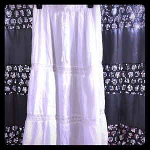 White lace skirt